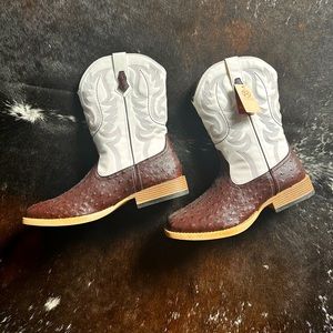 Roper Brown and Gray Cowboy Boots